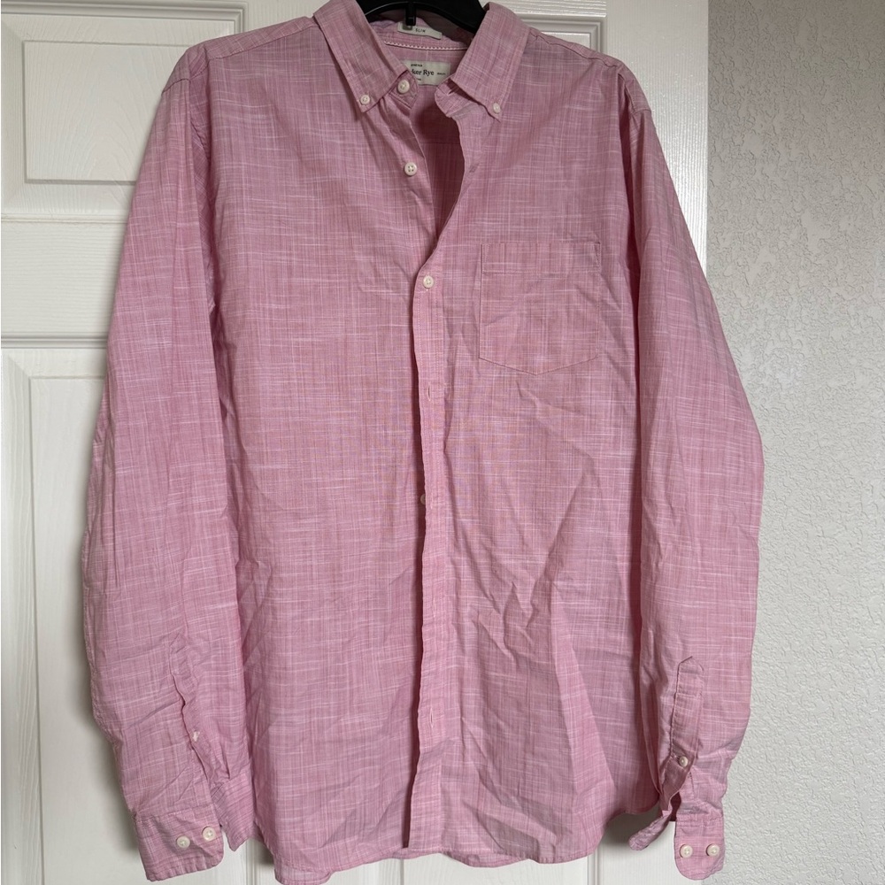 Classic Pink Button-Down Shirt for Men